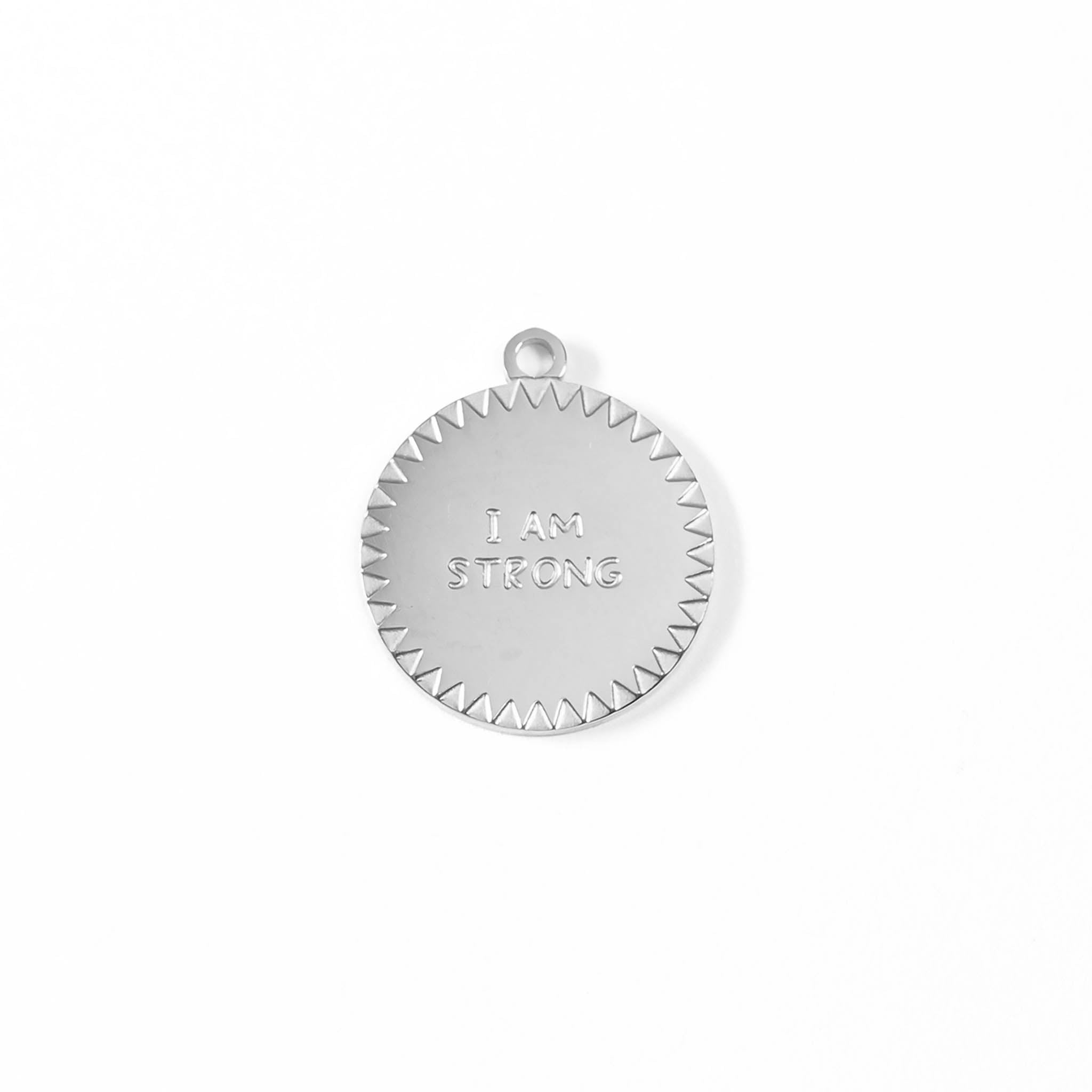 18K Gold PVD Stainless Steel "I Am Strong" Charm