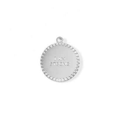 18K Gold PVD Stainless Steel "I Am Strong" Charm