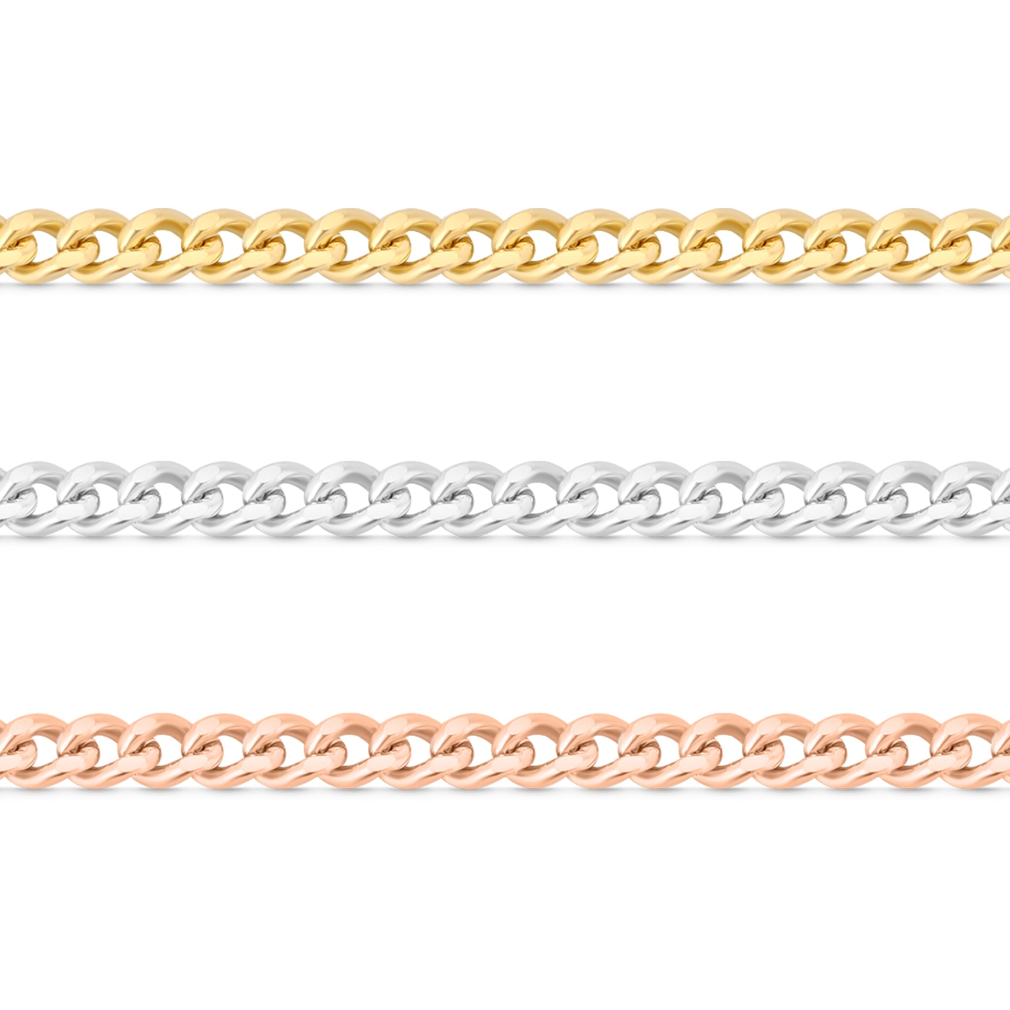 1.2mm Diamond Cut Curb 14K Solid Gold Permanent Jewelry Chain - By the Inch