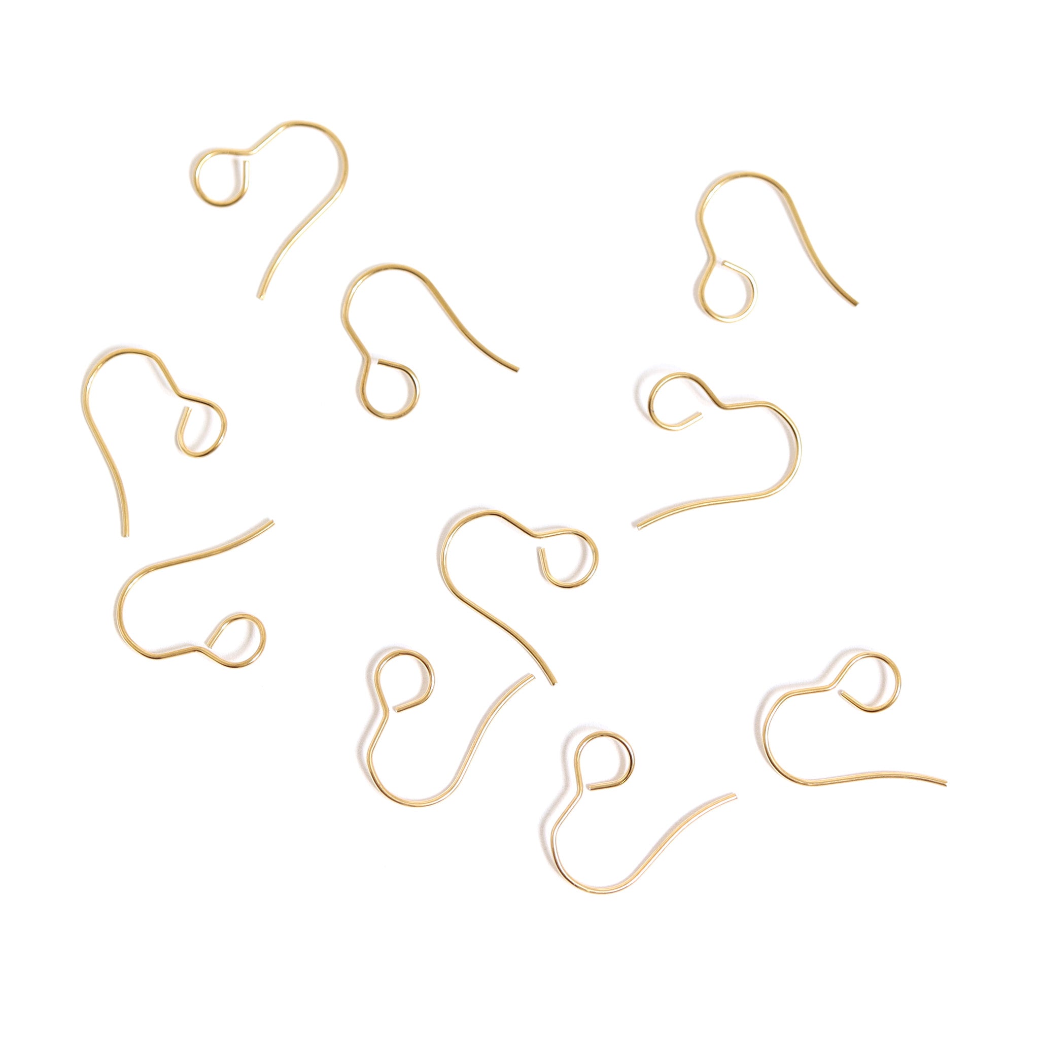20 Pc 18K Gold PVD Stainless Steel Wire Earring Hooks