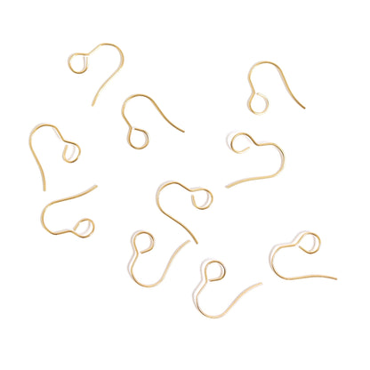 20 Pc 18K Gold PVD Stainless Steel Wire Earring Hooks