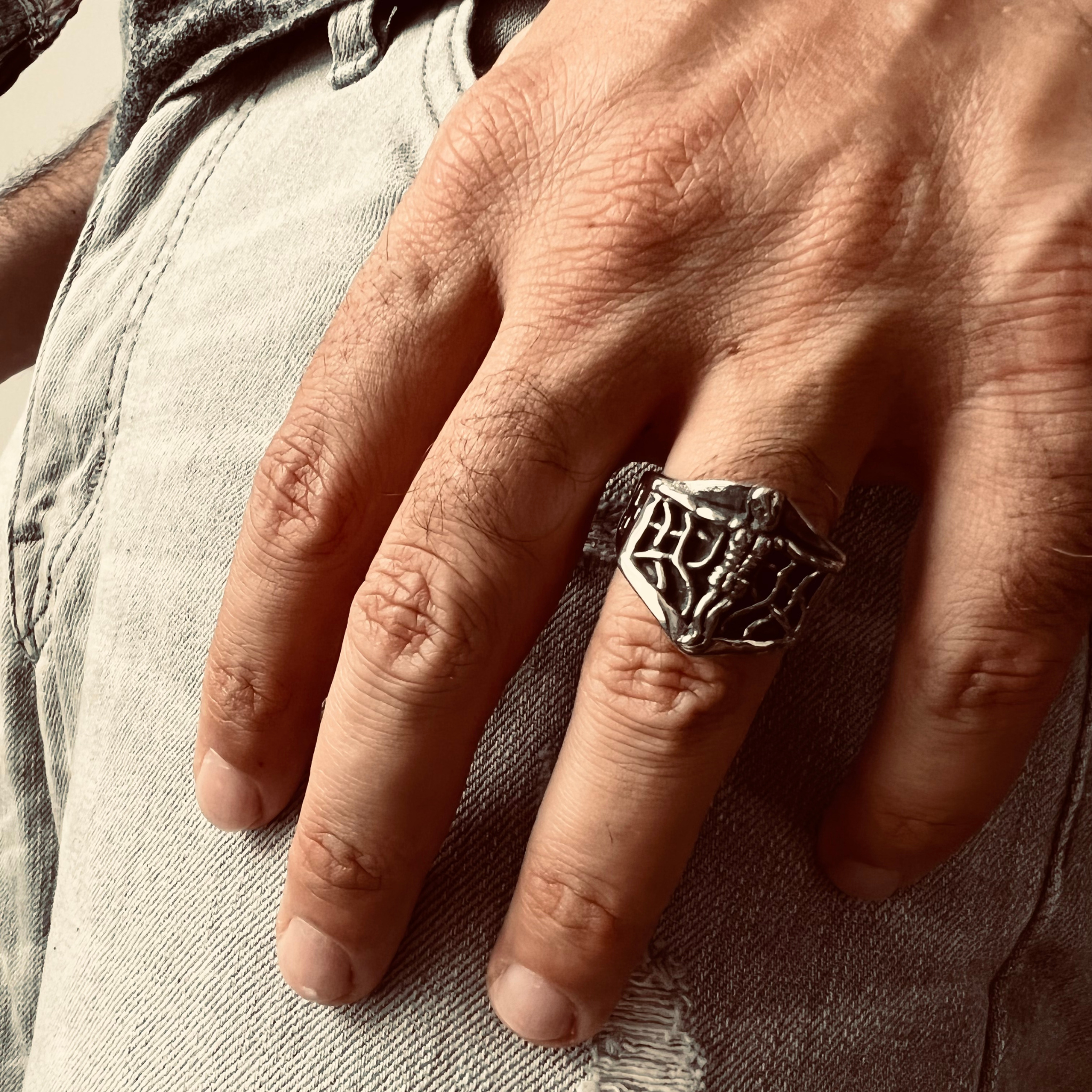 Detailed Jesus Cross Stainless Steel Ring