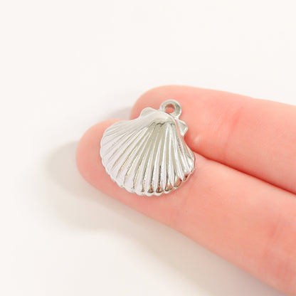 18K Gold PVD Stainless Steel Shell Charm