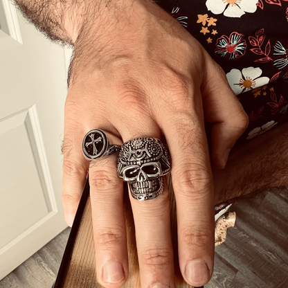 Detailed Skull Stainless Steel Ring