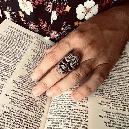 Detailed Skull Stainless Steel Polished Ring