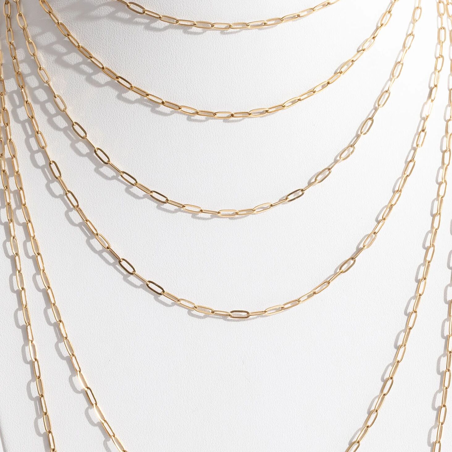 14K Gold Filled PLUS 2.5MM Paperclip Chain Necklace