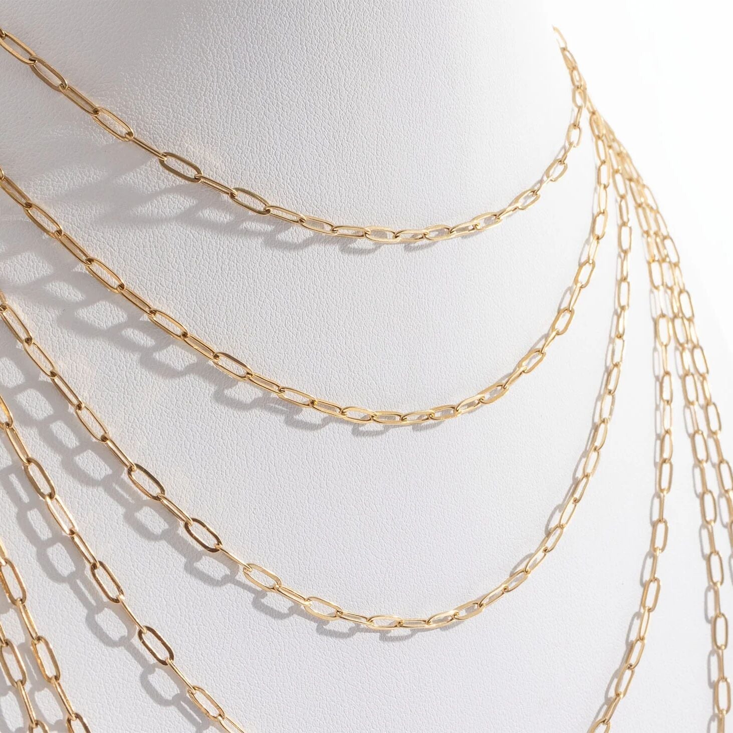 14K Gold Filled PLUS 2.5MM Paperclip Chain Necklace