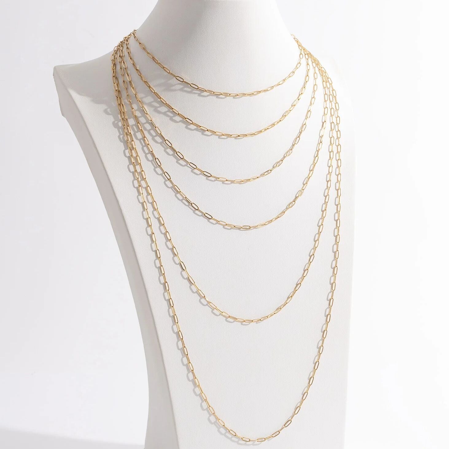 14K Gold Filled PLUS 2.5MM Paperclip Chain Necklace
