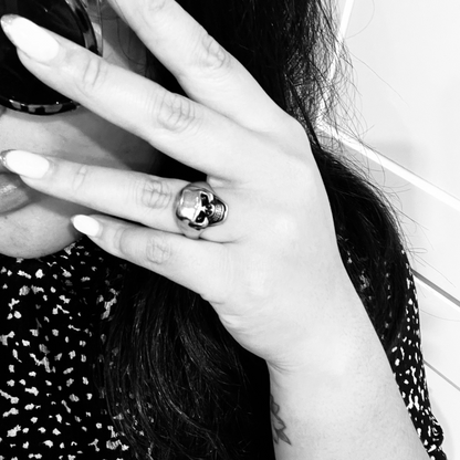 Stainless Steel Women's Skull Ring