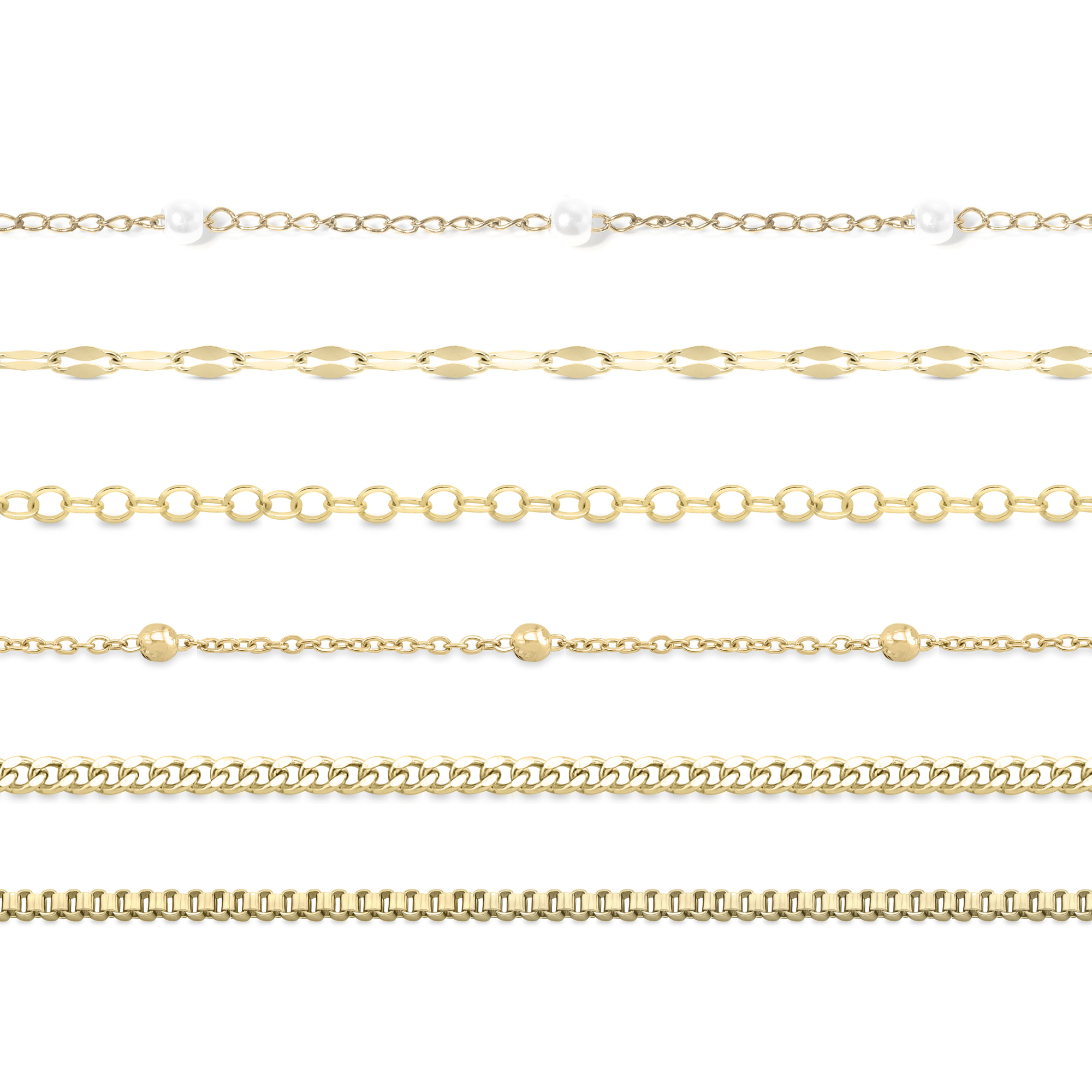 Permanent Jewelry Chain Kit - 18K Gold PVD Stainless Steel