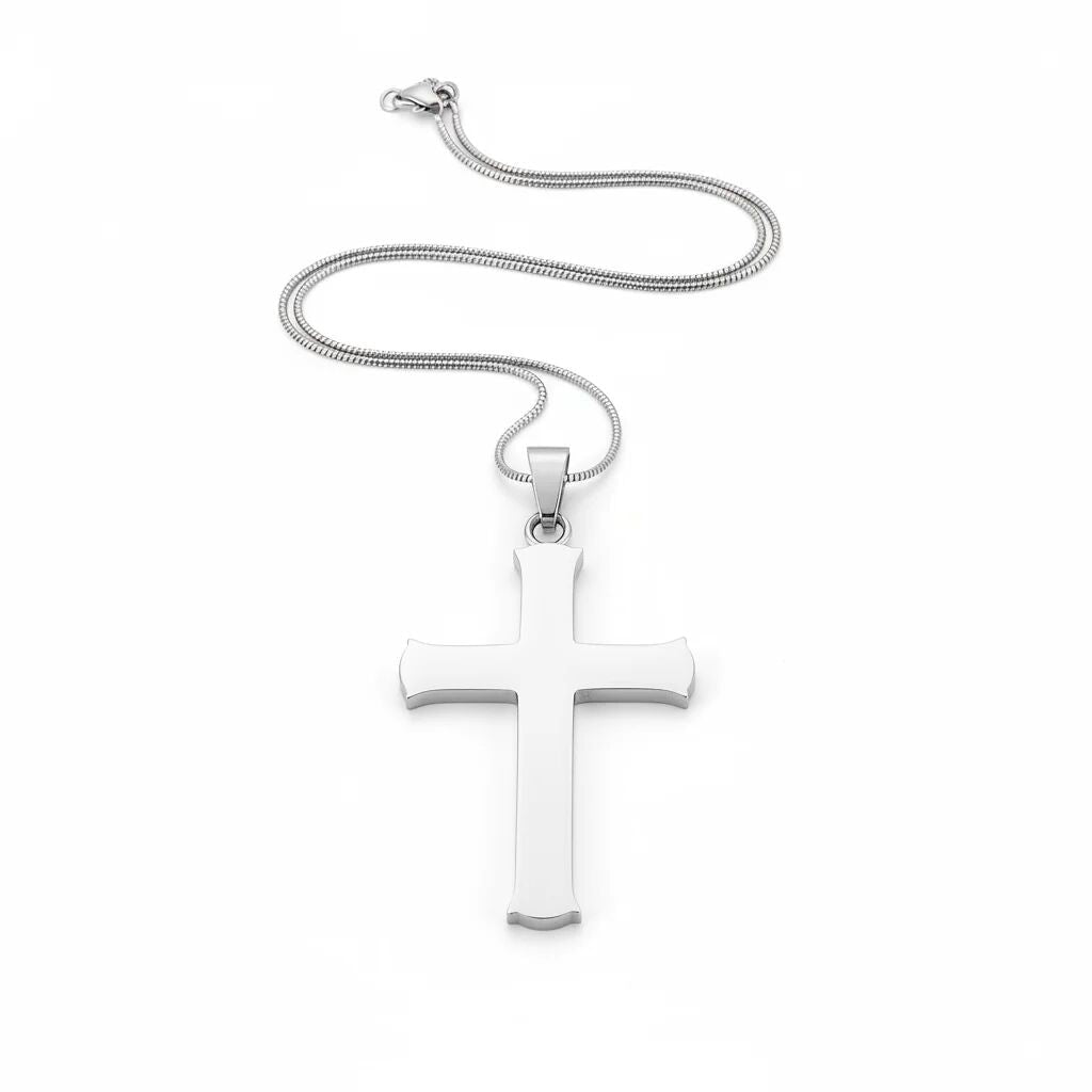 18K Gold PVD Stainless Steel Cross Pendant