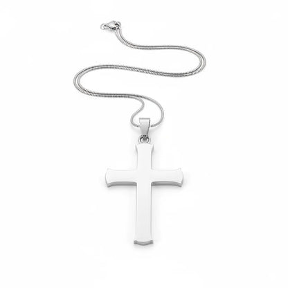 18K Gold PVD Stainless Steel Cross Pendant
