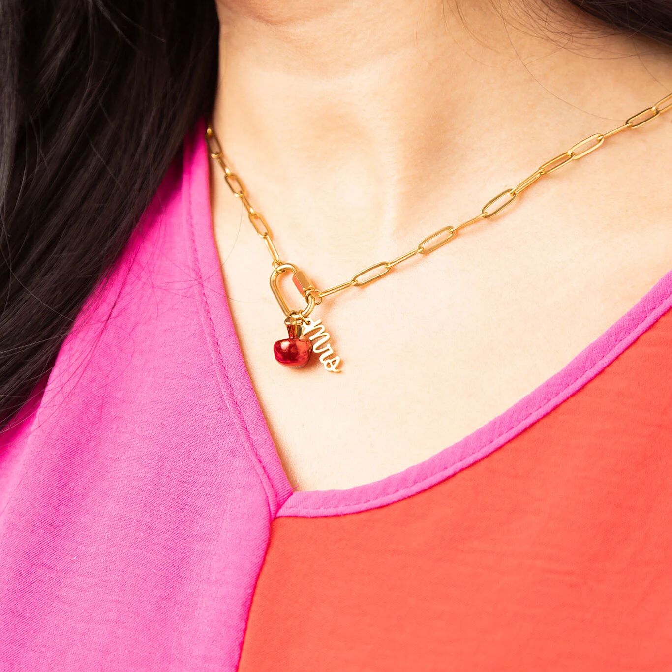 18K Gold PVD Stainless Steel Mrs Charm