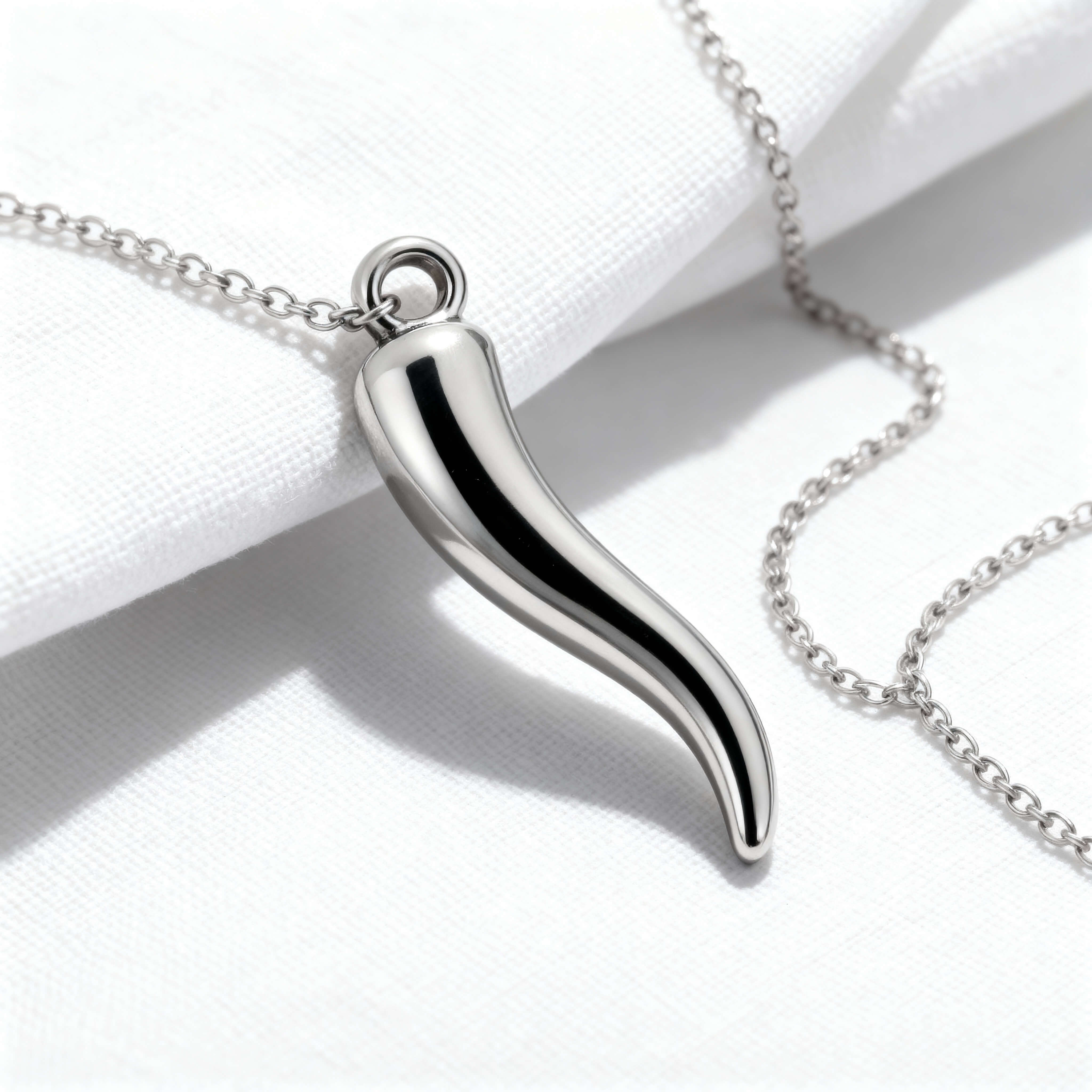 18K Gold PVD Stainless Steel Italian Horn Charm