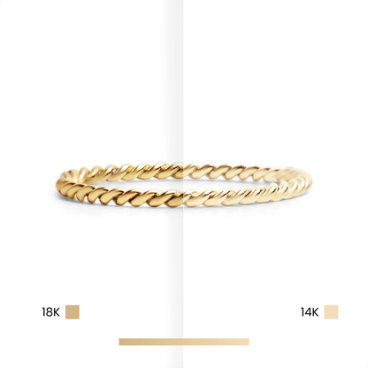 14K Gold Filled PLUS Braided Spacer Ring