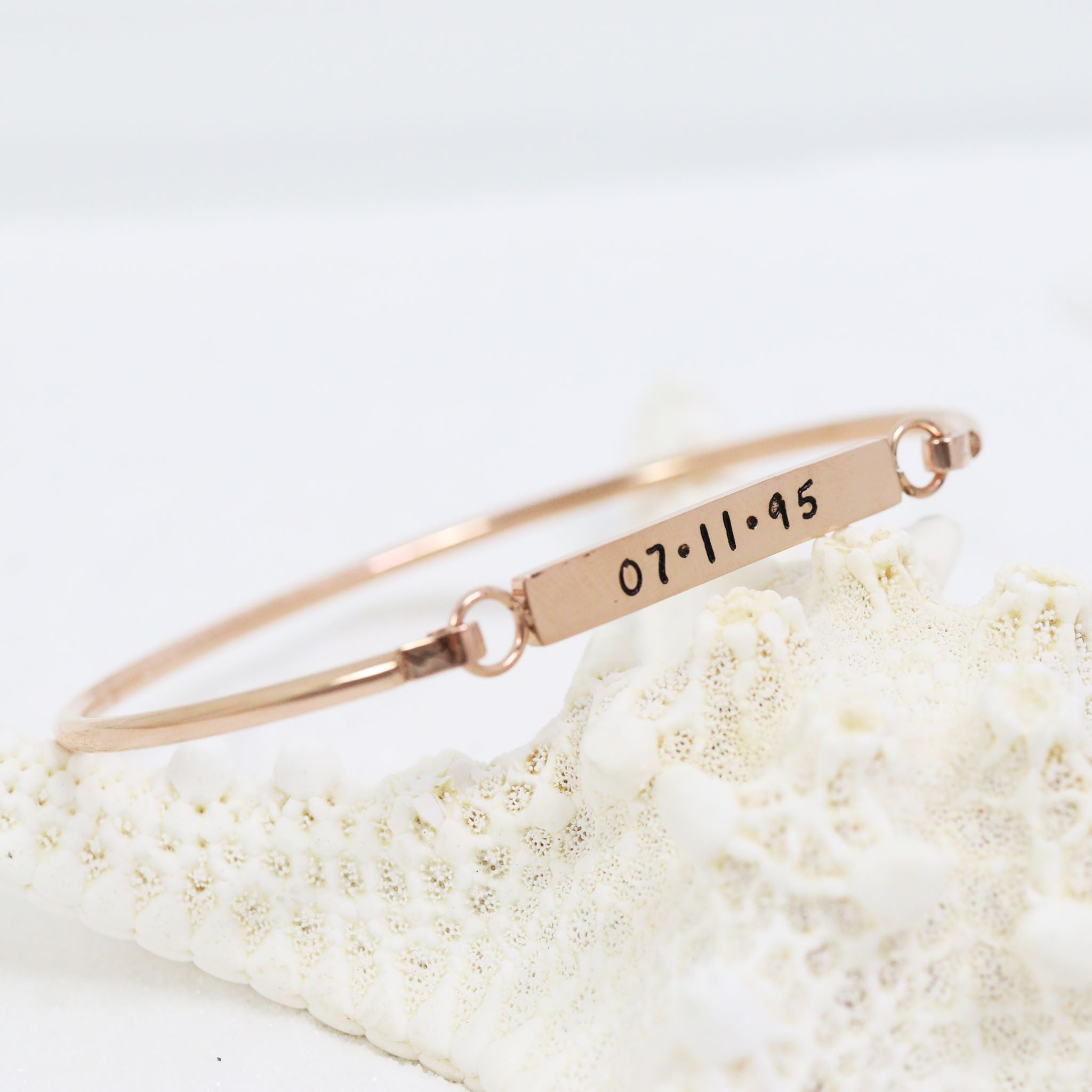 18K Gold PVD Stainless Steel Blank Flat Bar Bracelet