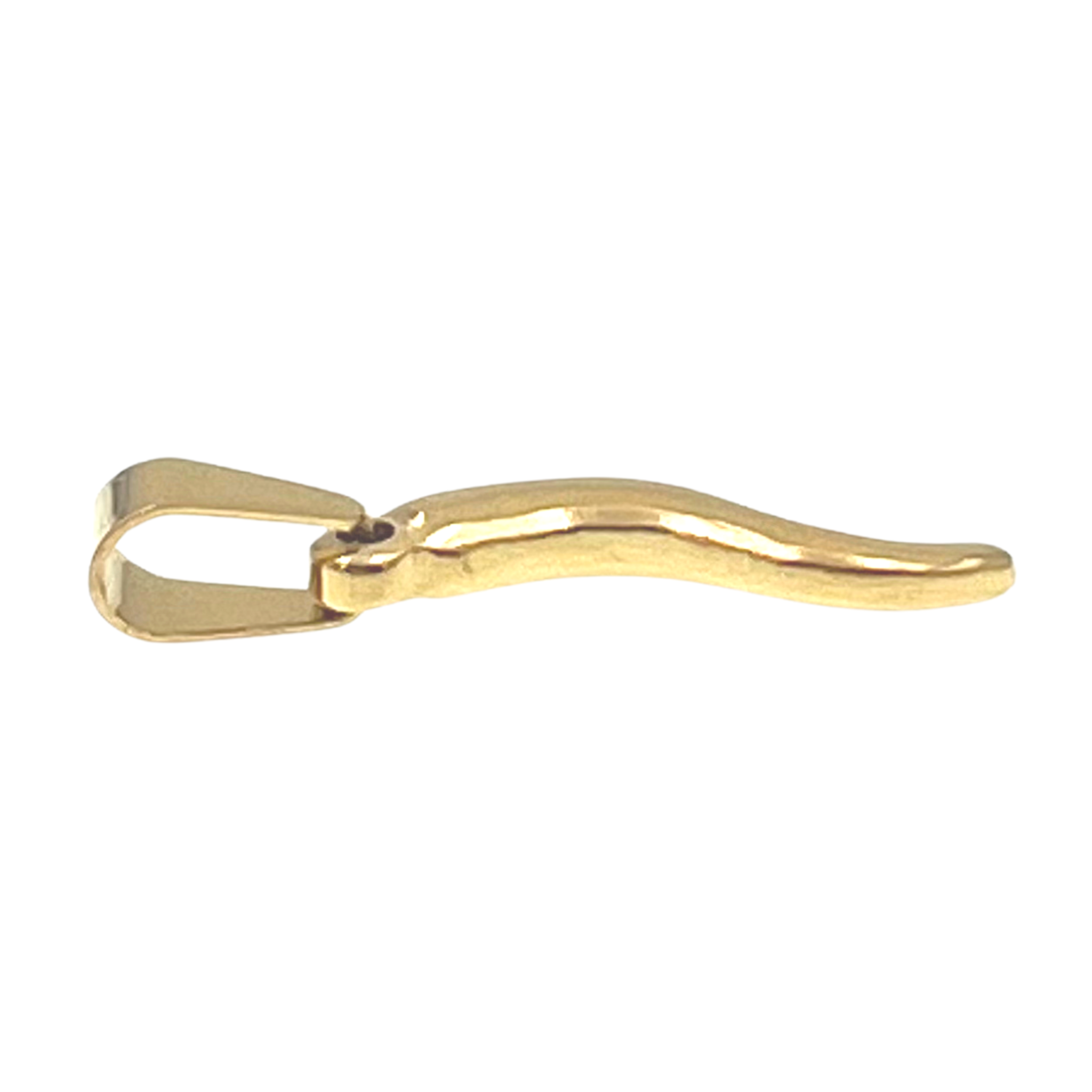 Small Italian Horn "Cornicello" Stainless Steel Pendant
