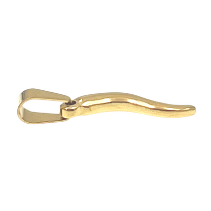 Small Italian Horn "Cornicello" Stainless Steel Pendant