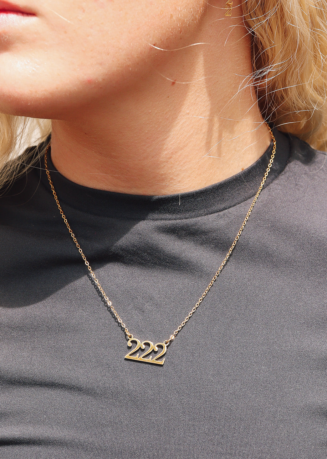 18K Gold PVD Stainless Steel Angel Number Necklace