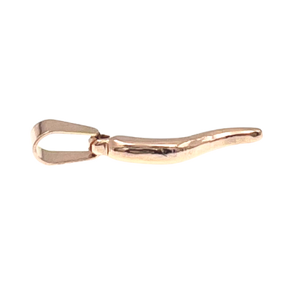 Small Italian Horn "Cornicello" Stainless Steel Pendant