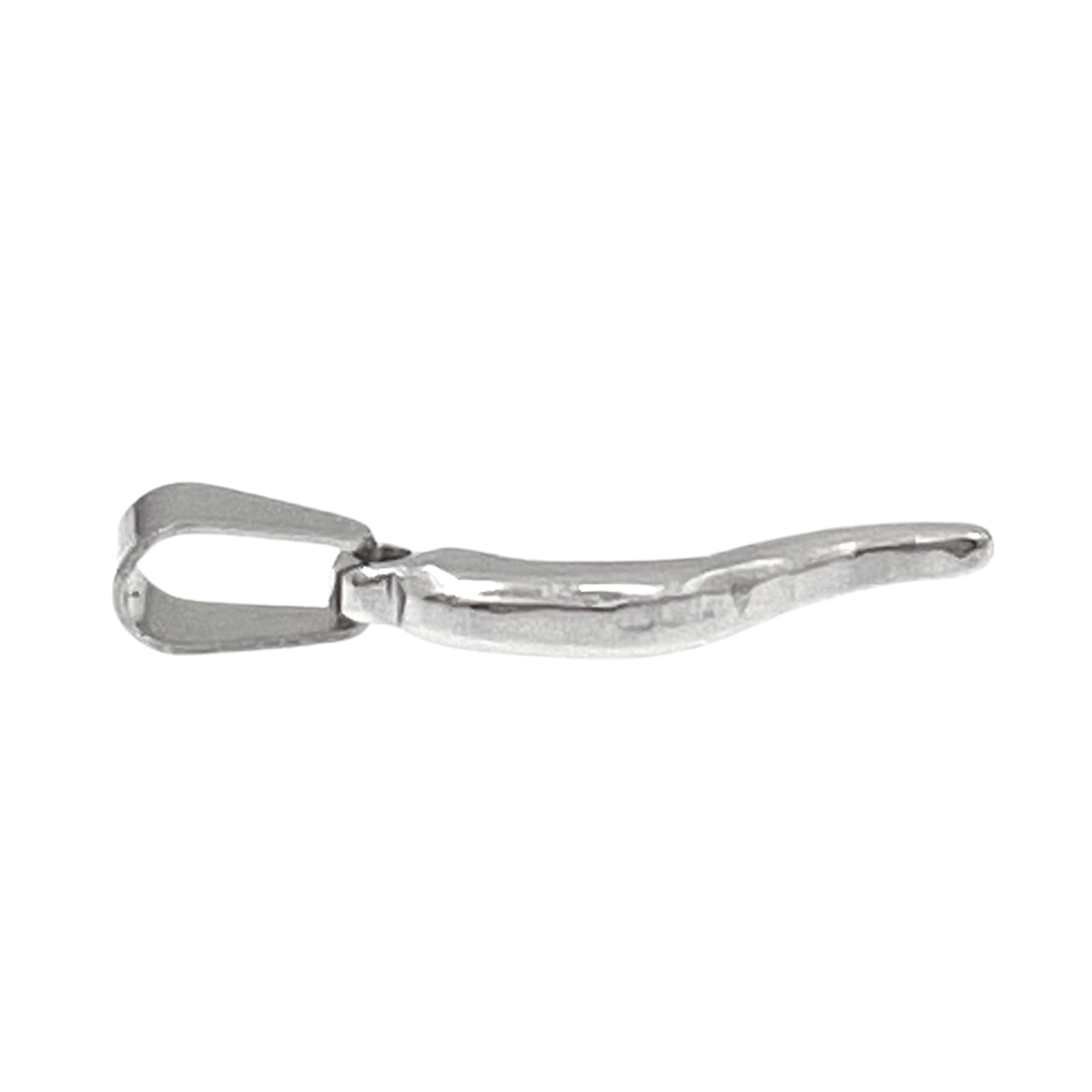 Small Italian Horn "Cornicello" Stainless Steel Pendant