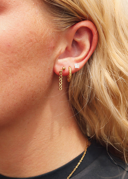 18K Gold PVD Stainless Steel Angel Number Earrings