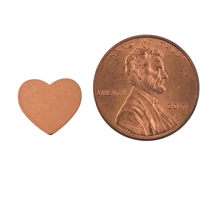 Copper Blank Heart Pendant