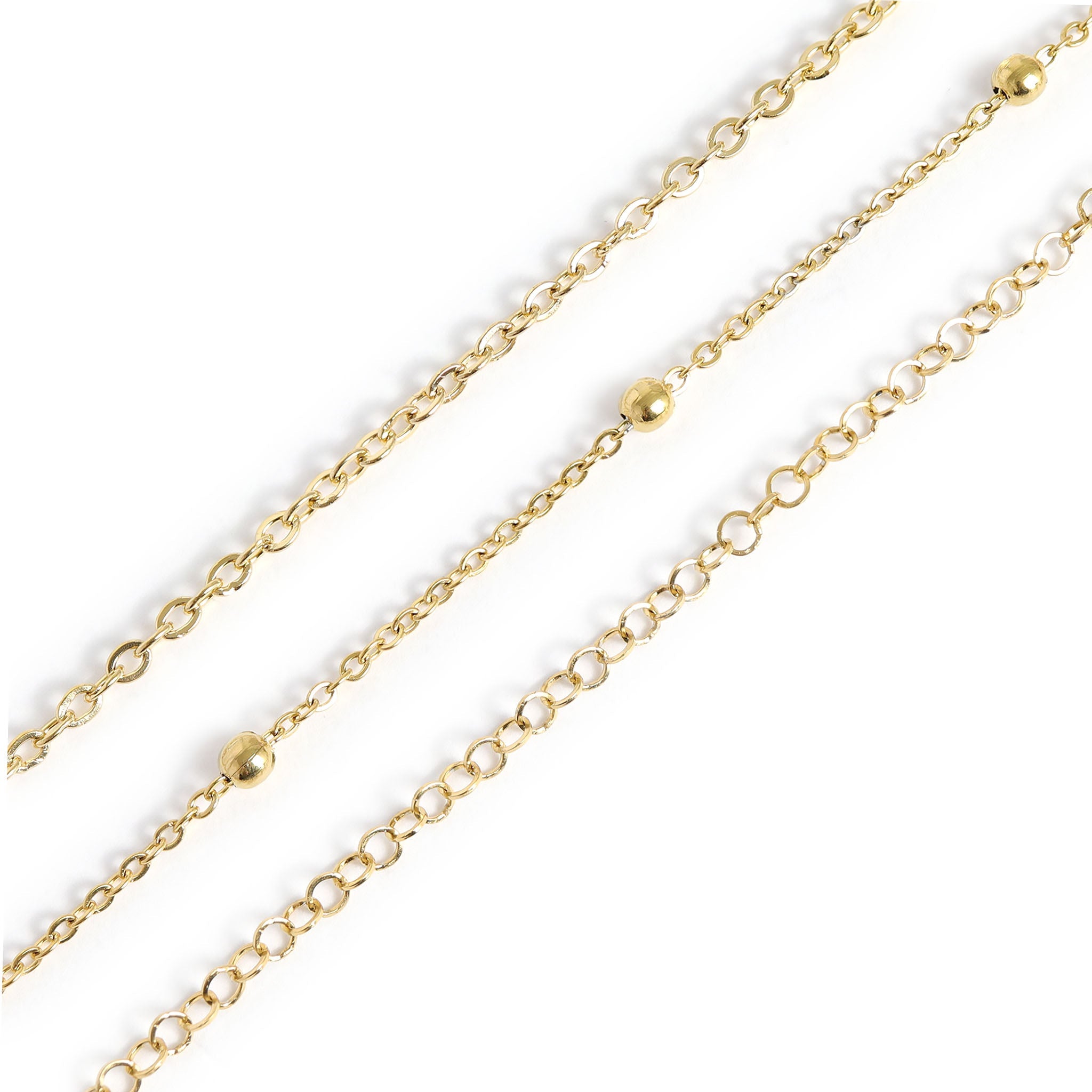 Permanent Jewelry Stainless Steel Chain Starter Kit - 3 Chain Style Pack
