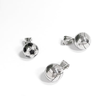 18K Gold PVD Stainless Steel 3D Basketball Charm