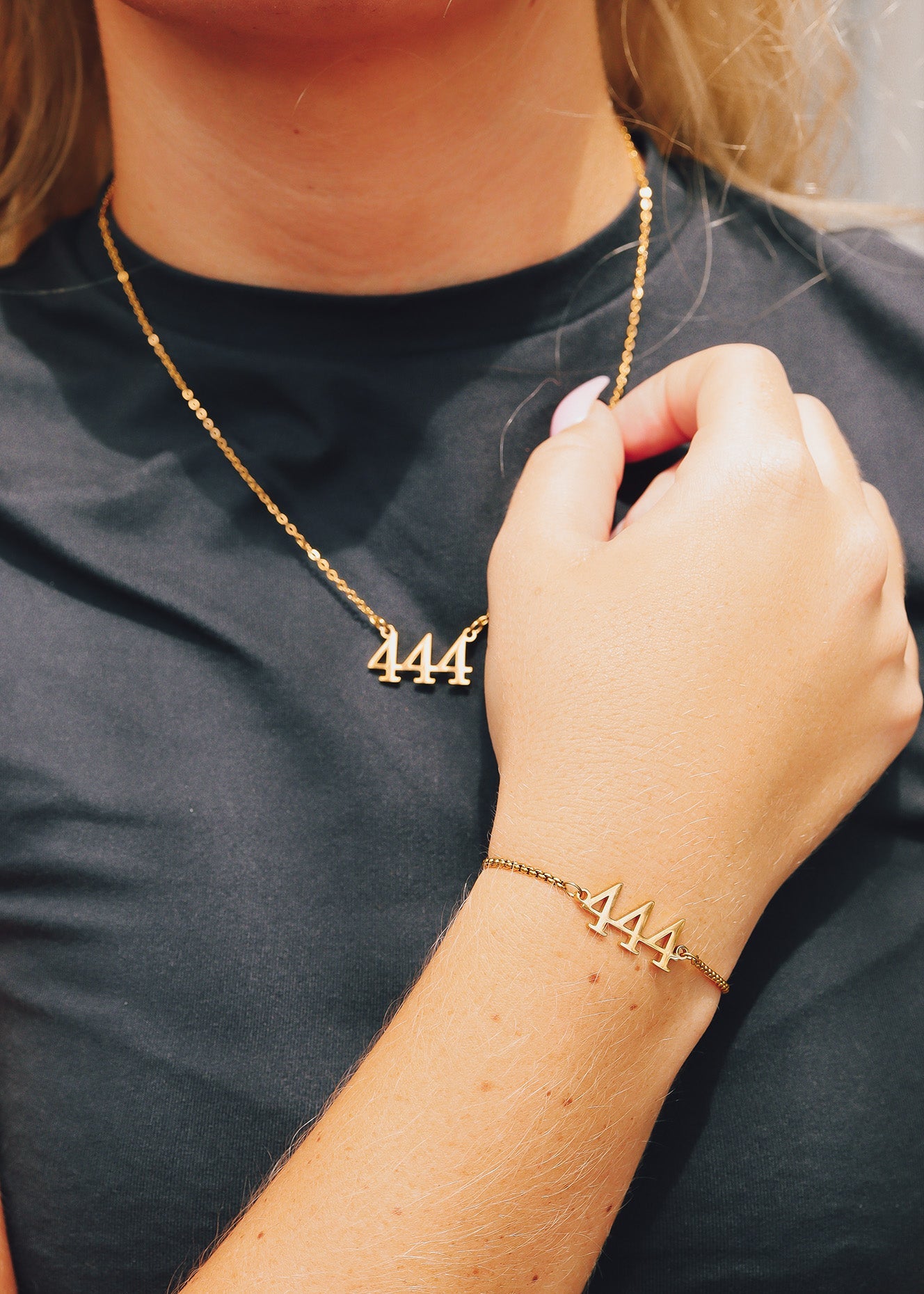 27 PC 18K Gold Stainless Steel Angel Number Bracelet Set