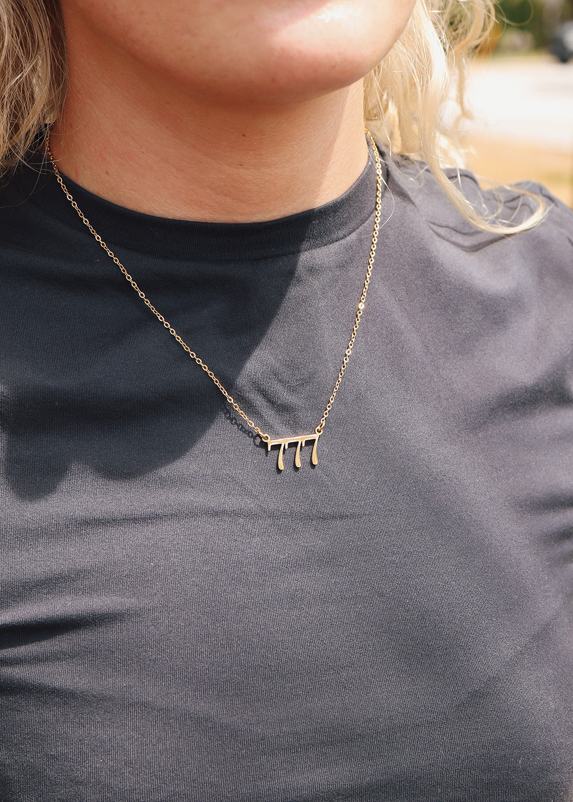 18K Gold PVD Stainless Steel Angel Number Necklace