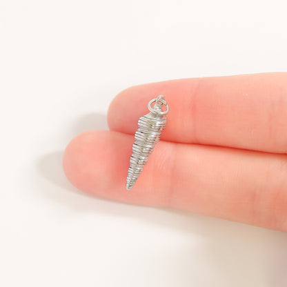 18K Gold PVD Stainless Steel Horn Shell Charm