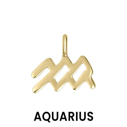 Permanent Jewelry 14K Solid Gold Zodiac Charms