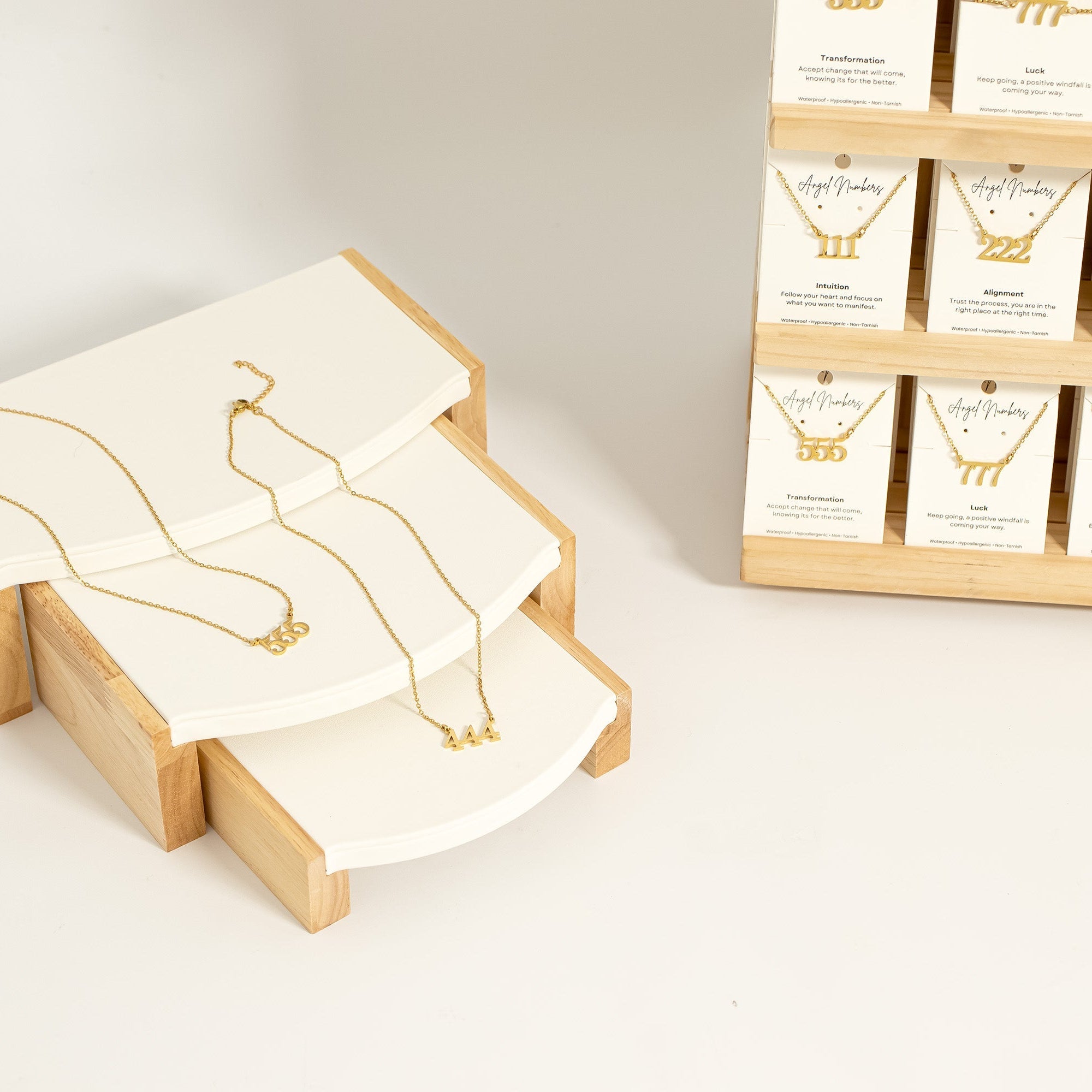 Angel Number Jewelry Display Set
