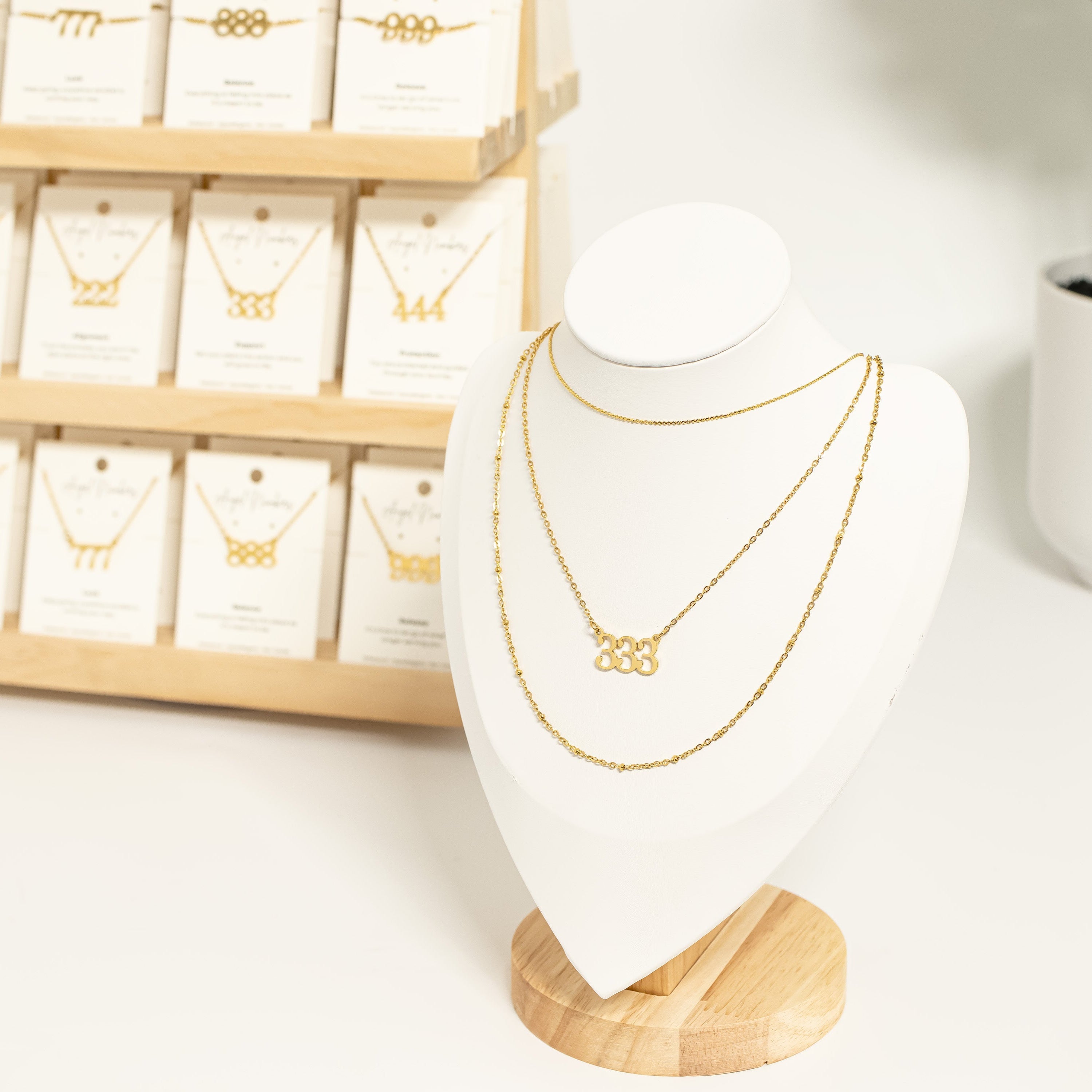Angel Number Jewelry Display Set