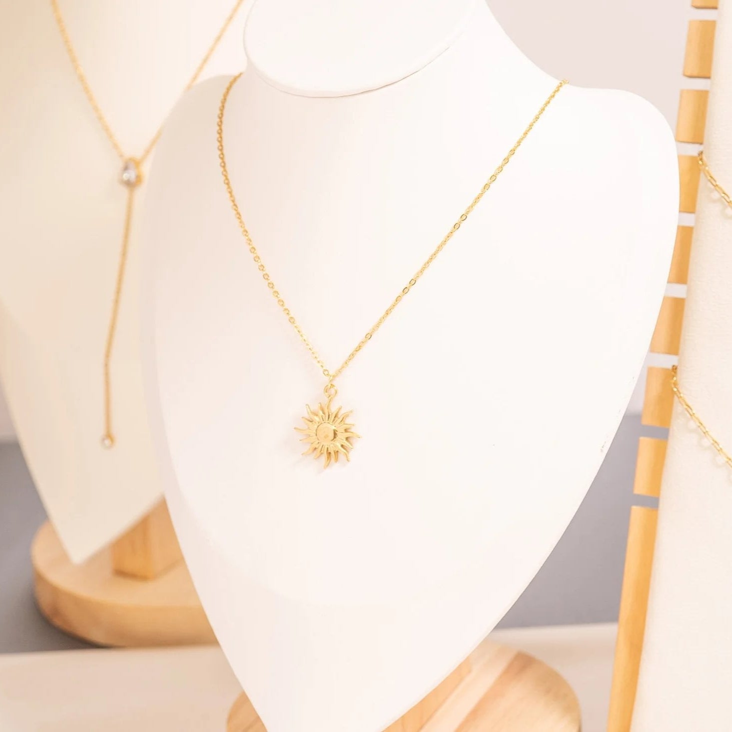 18K Gold PVD Stainless Steel Mystic Sun Charm