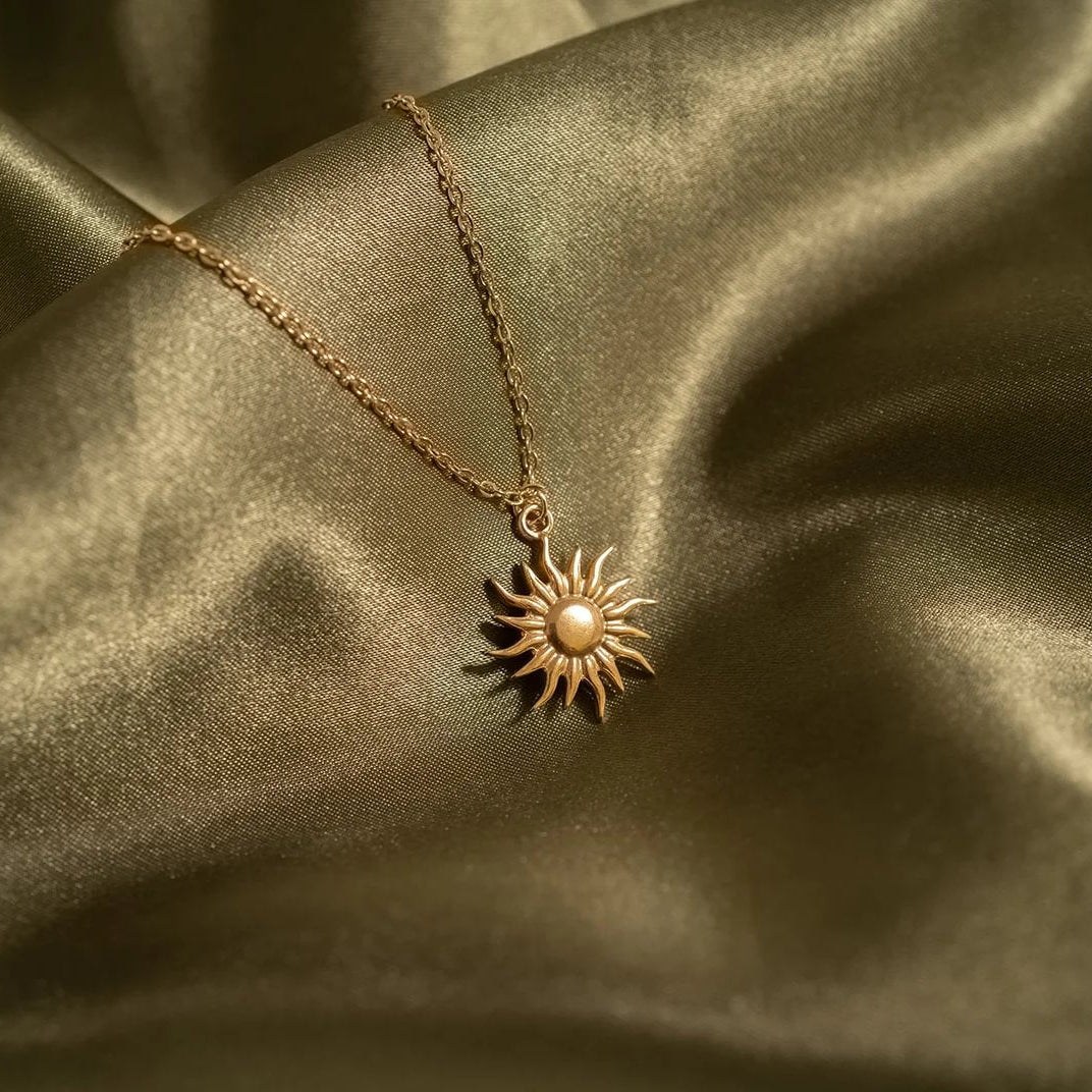 18K Gold PVD Stainless Steel Mystic Sun Charm