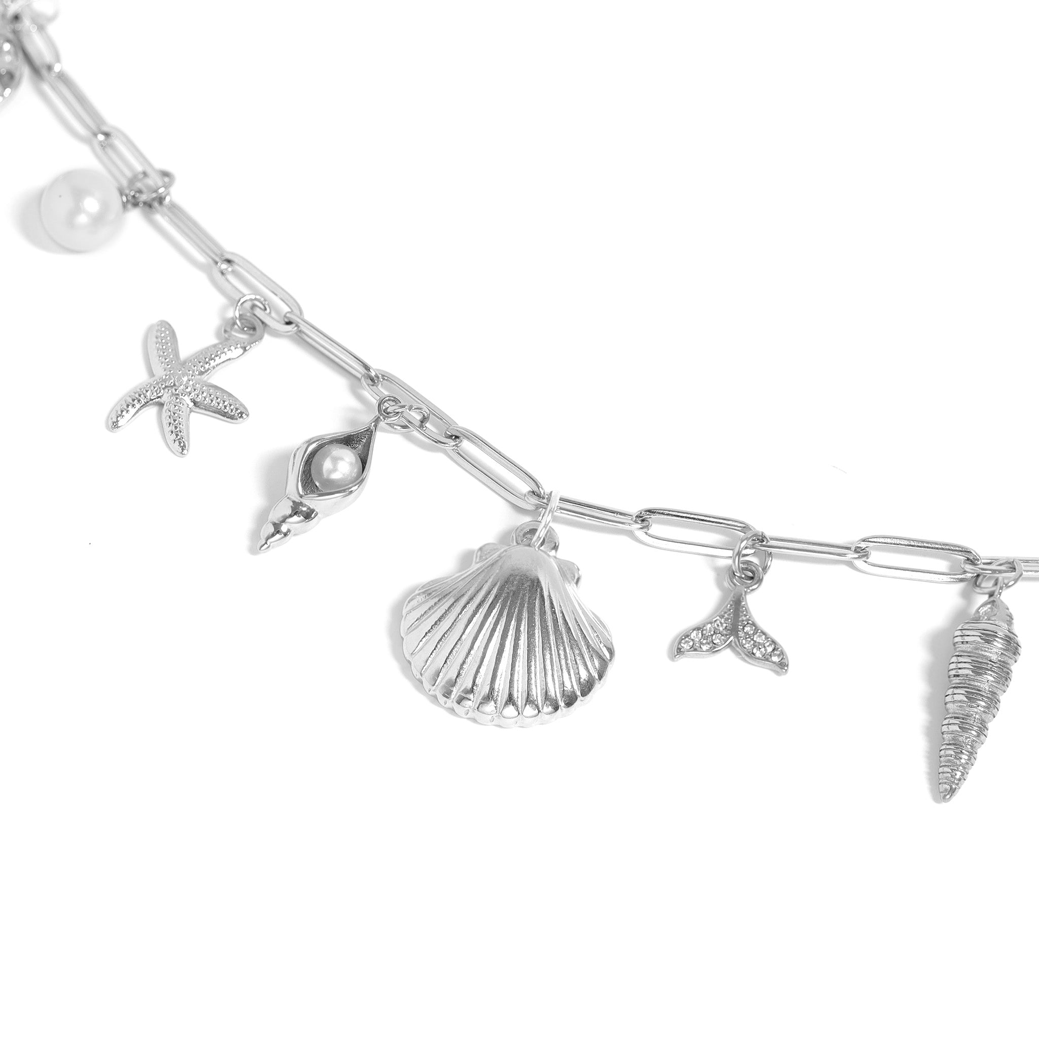 18K Gold PVD Stainless Steel 92 Piece Nautical Charm Bar Set