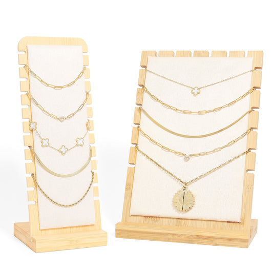 18K Gold PVD Stainless Steel Necklace and Bracelet Jewelry Set