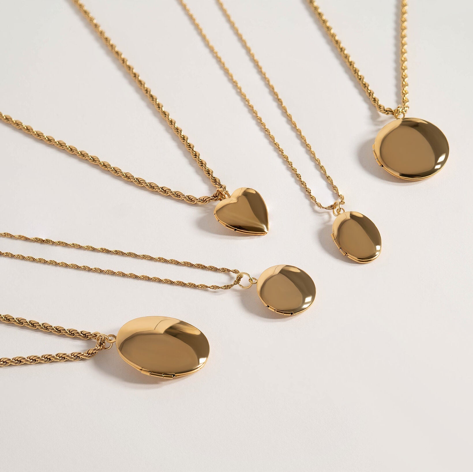 18K Gold PVD Stainless Steel Heart Locket