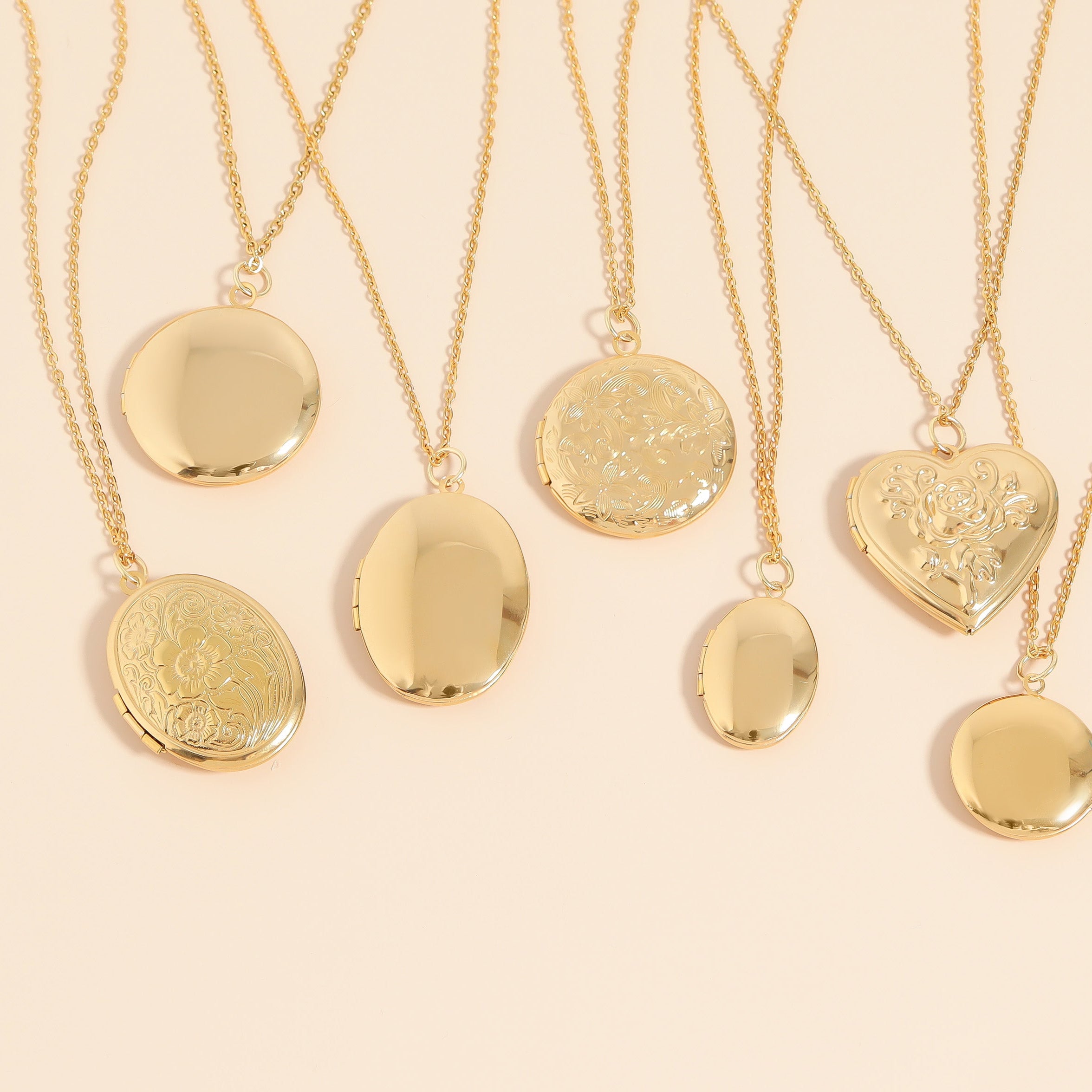 18K Gold PVD Stainless Steel Oval Locket