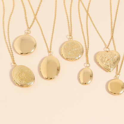 18K Gold PVD Stainless Steel Oval Locket