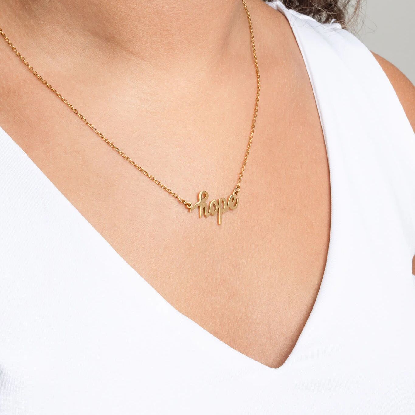 18K Gold PVD Stainless Steel The Hope Necklace Gift Set