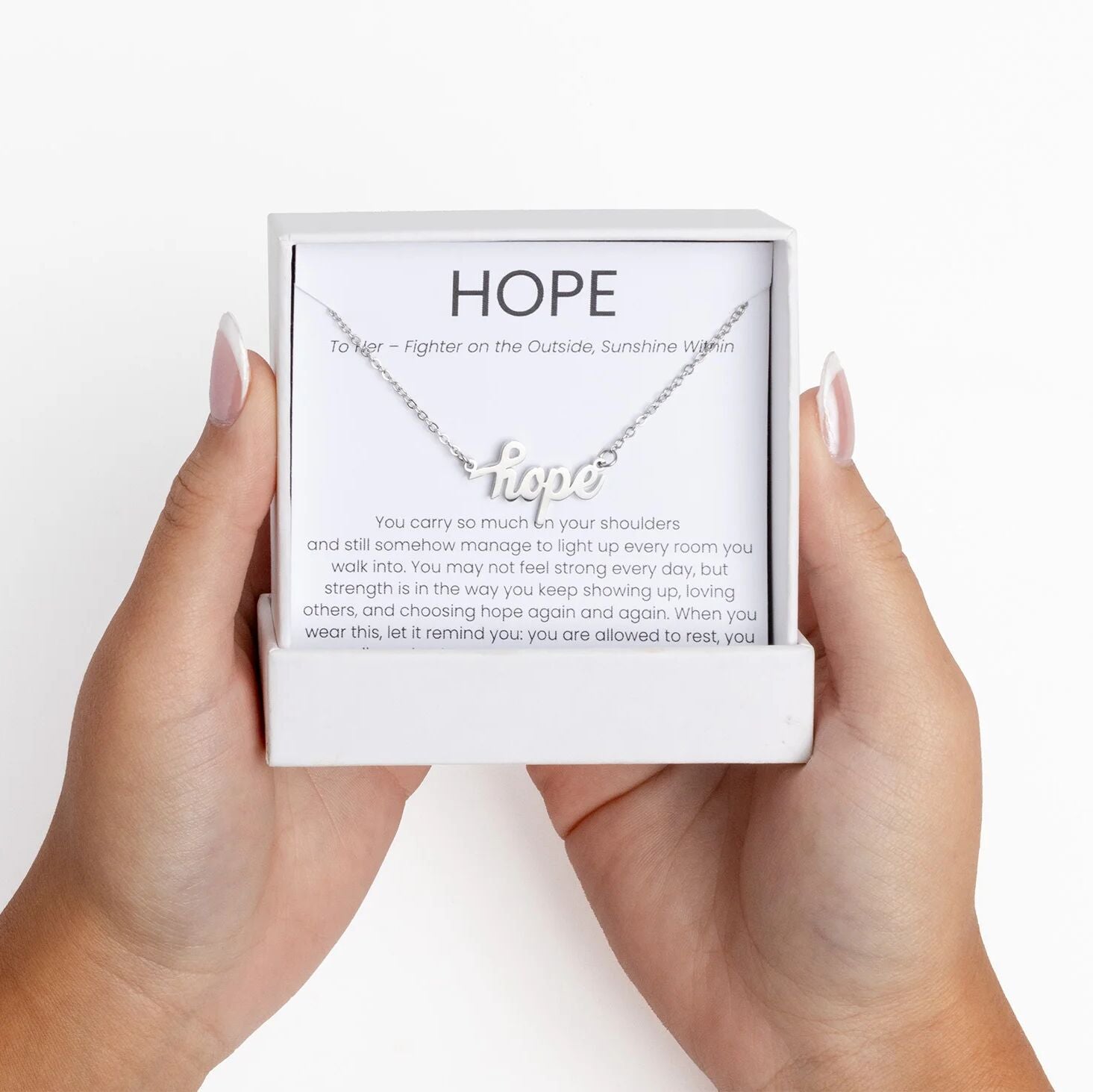 18K Gold PVD Stainless Steel The Hope Necklace Gift Set