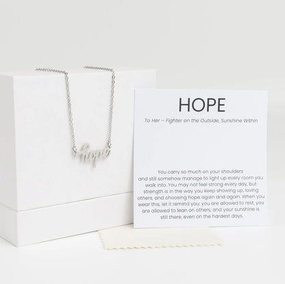18K Gold PVD Stainless Steel The Hope Necklace Gift Set