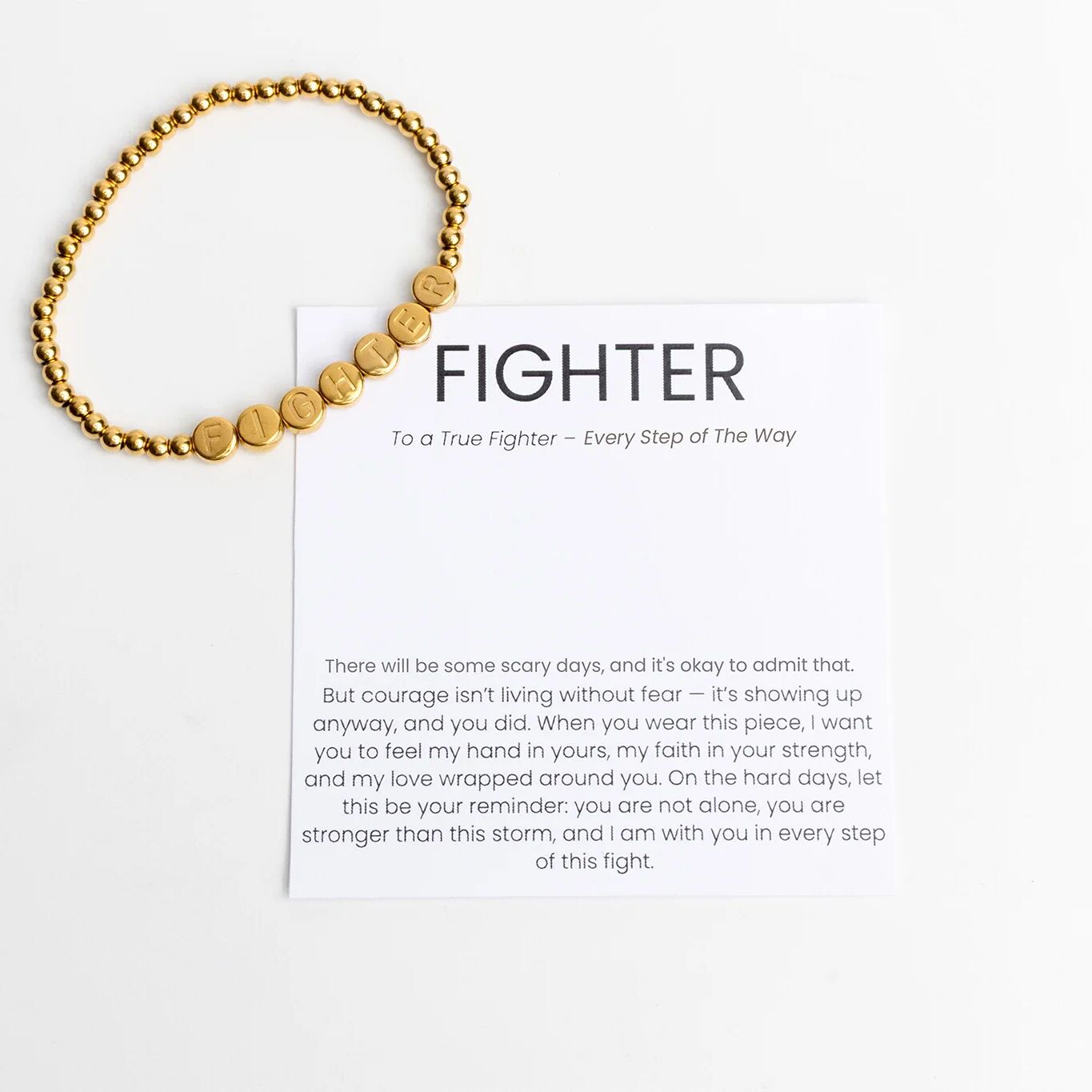 18K Gold PVD Stainless Steel The Fighter Bracelet Gift Set