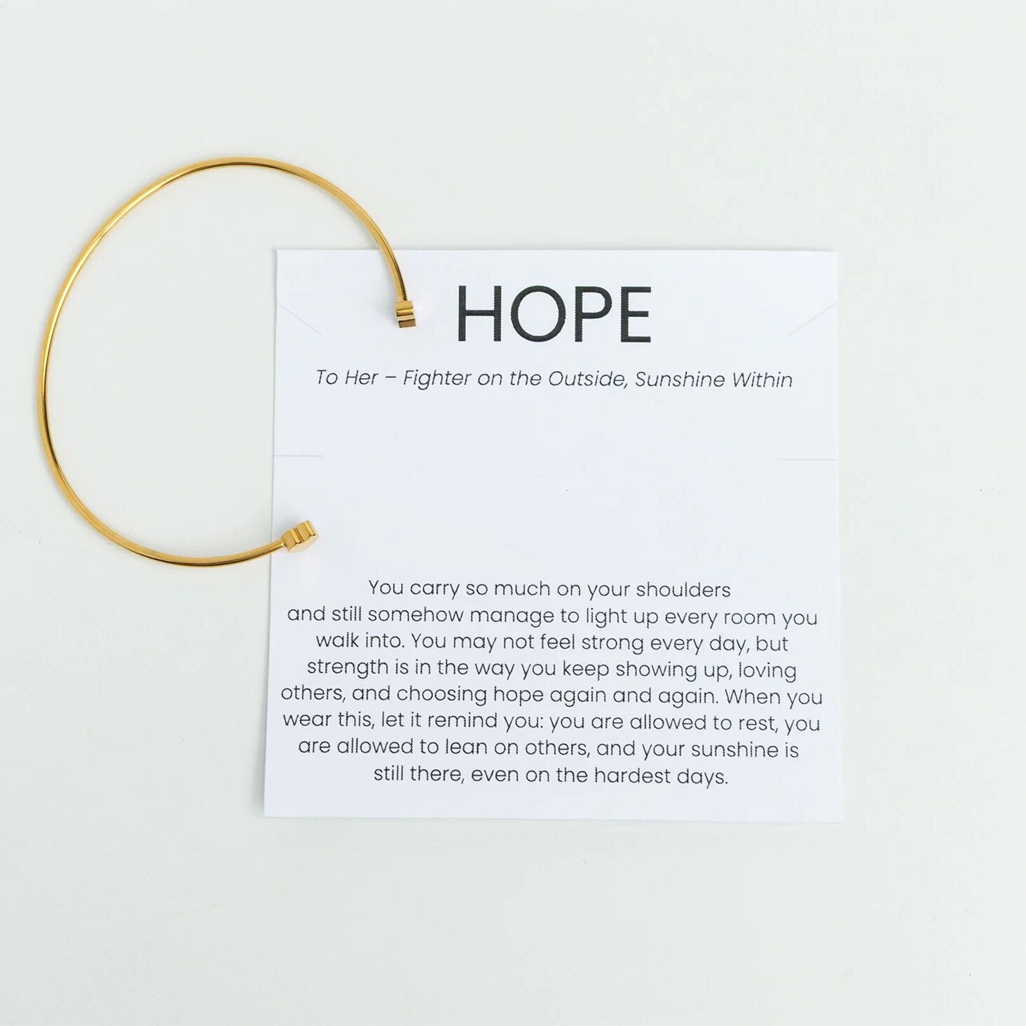 18K Gold PVD Stainless Steel The Cancer Awareness Hope Gift Set
