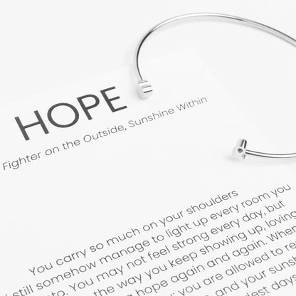18K Gold PVD Stainless Steel The Cancer Awareness Hope Gift Set