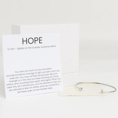 18K Gold PVD Stainless Steel The Cancer Awareness Hope Gift Set