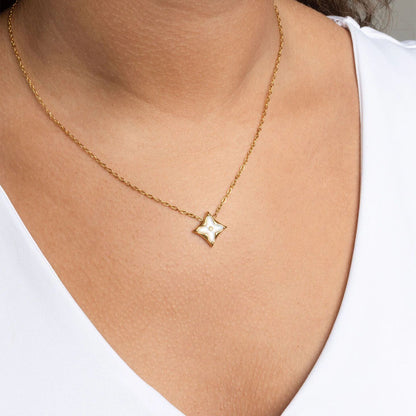 18K Gold PVD Stainless Steel The Star Necklace Mom Gift Set